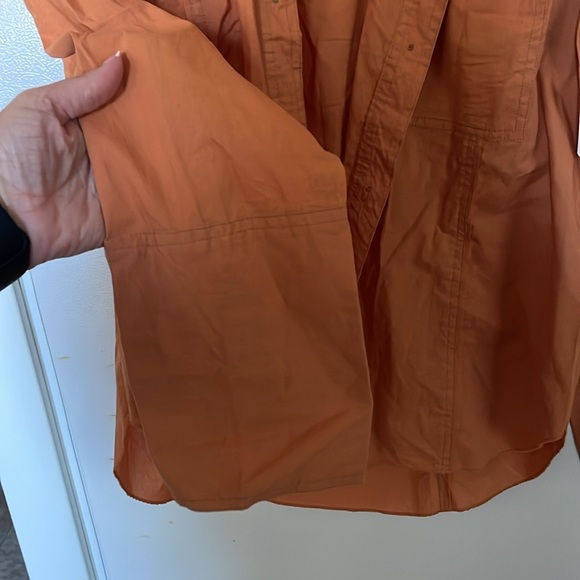 We‎ The Free NWT Small Orange Button-Up Shirt - Picture 4 of 7